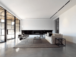 Minimalist interior italy house tuscany living space renovation soldati victor